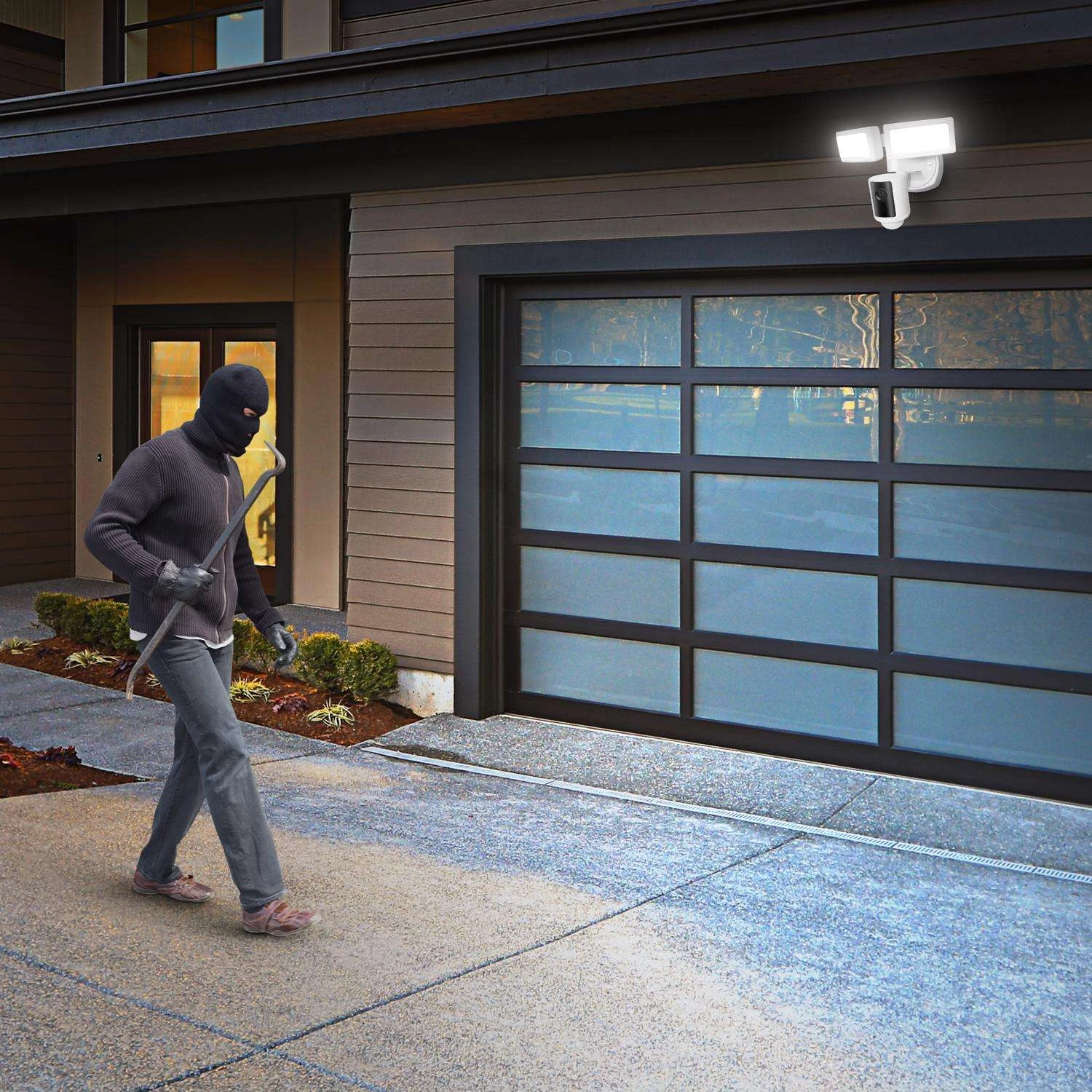 Feit Smart Home Motion-Sensing Hardwired LED White Smart-Enabled Smart Security Floodlight - Image 4