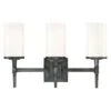 Westinghouse 3 Matte Black Wall Sconce