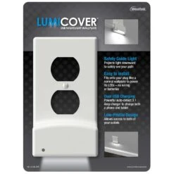 Westek LUMICOVER White 1 Gang Plastic Duplex USB Nightlight Wall Plate Charger 1 Pk