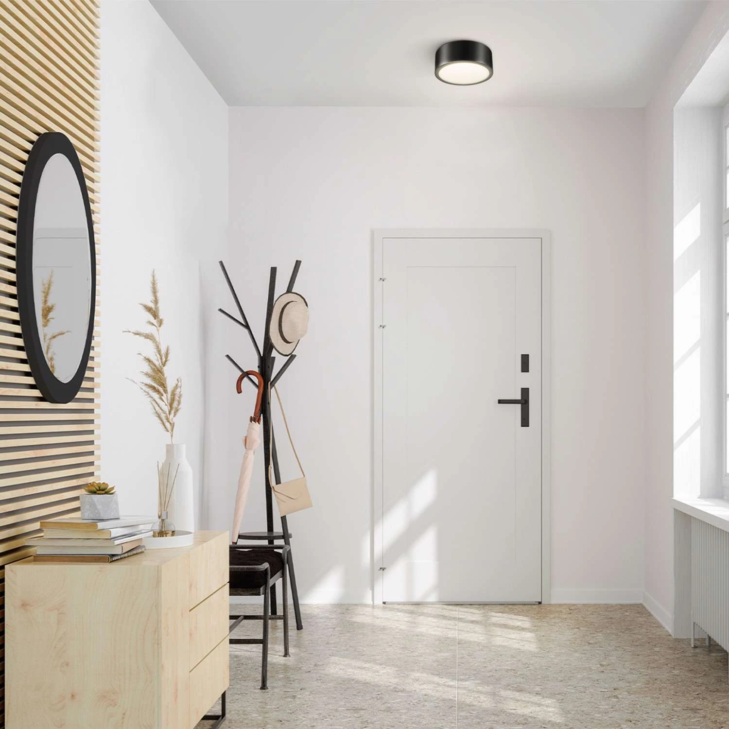 Globe Electric Edinburg 4.02 In. H X 11.03 In. W X 11.03 In. L Black Iron Ceiling Light - Image 6