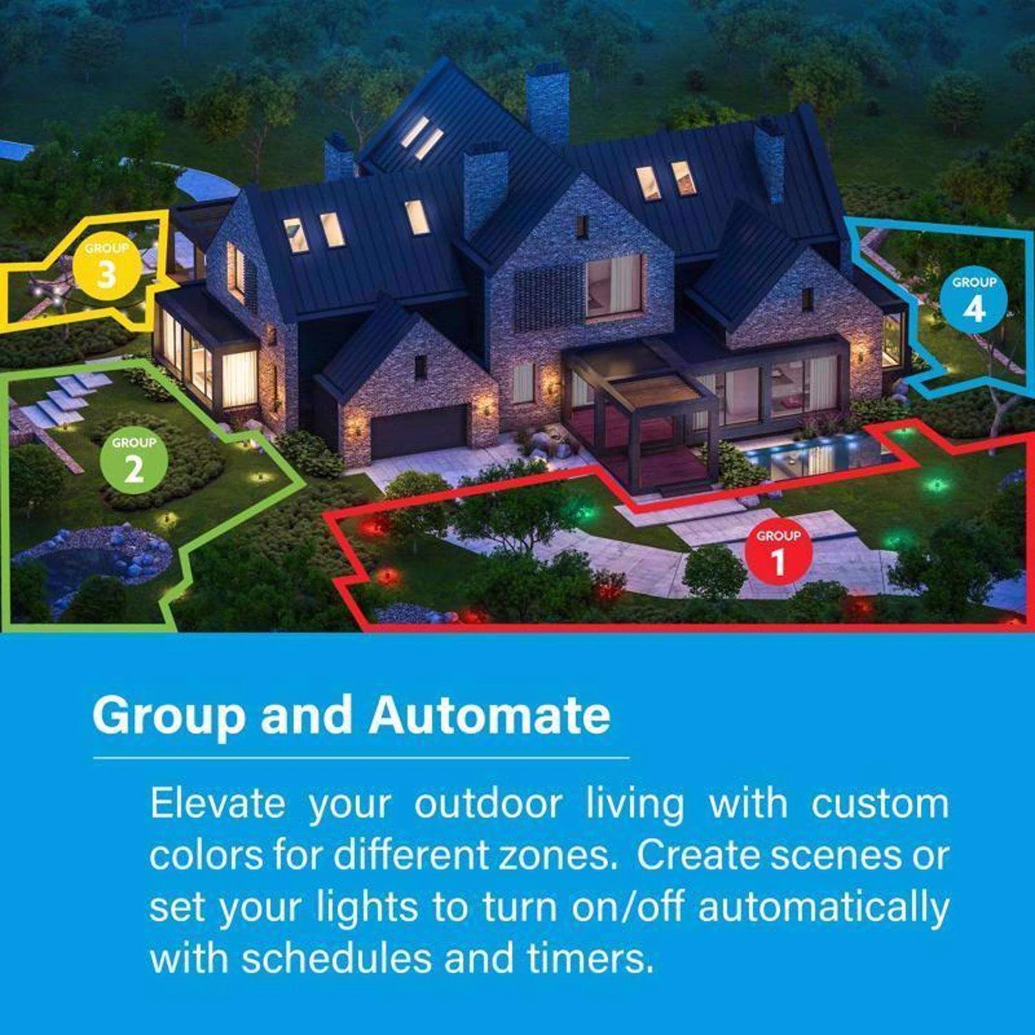 Feit OneSync Brushed Nickel Solar Powered 40 W LED Bollard Light 1 Pk - Image 7