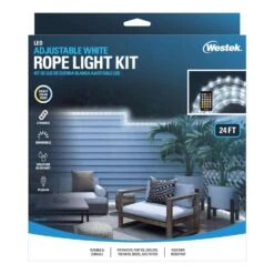 Westek 24 Ft. L White Plug-In LED Rope Light Kit 548 Lm