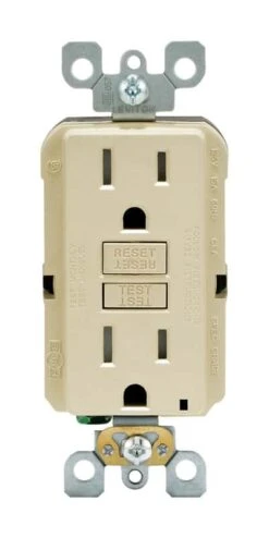 Leviton SmartlockPro 15 Amps 125 V Duplex Ivory GFCI Outlet 5-15R 1 Pk
