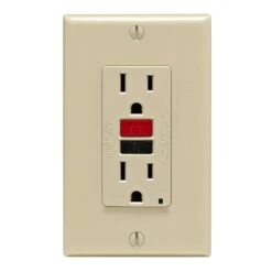 Leviton 15 Amps 125 V Ivory GFCI Outlet 5-15R 1 Pk
