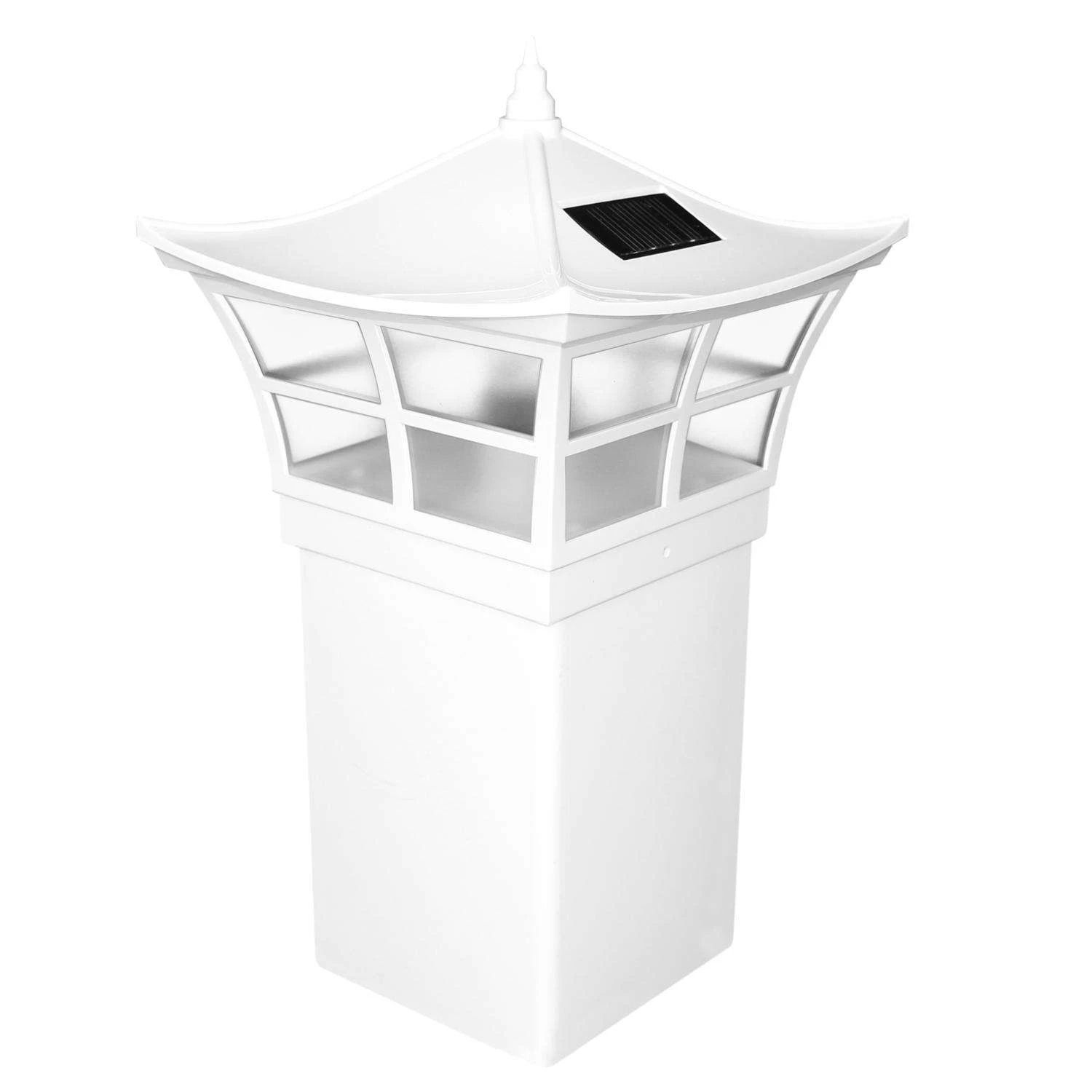 Classy Caps White Solar Powered 0.33 W LED Post Cap Light 2 Pk - Image 3