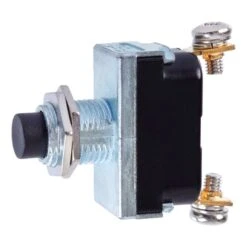 Jandorf 16 Amps Single Pole Push Button Power Tool Switch Black/Silver 1 Pk