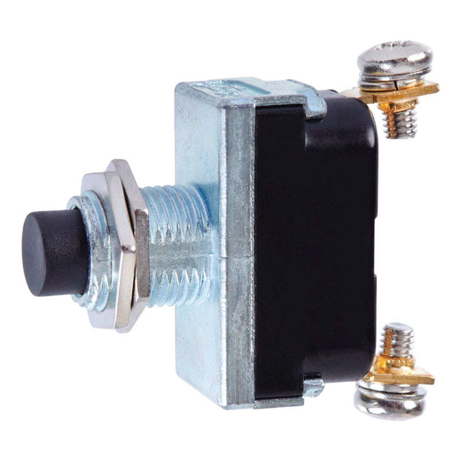 Jandorf 16 Amps Single Pole Push Button Power Tool Switch Black/Silver 1 Pk