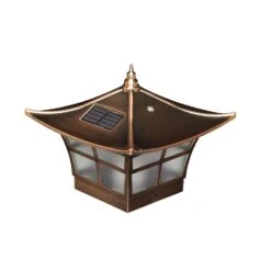 Classy Caps Copper Solar Powered 0.33 W LED Post Cap Light 2 Pk