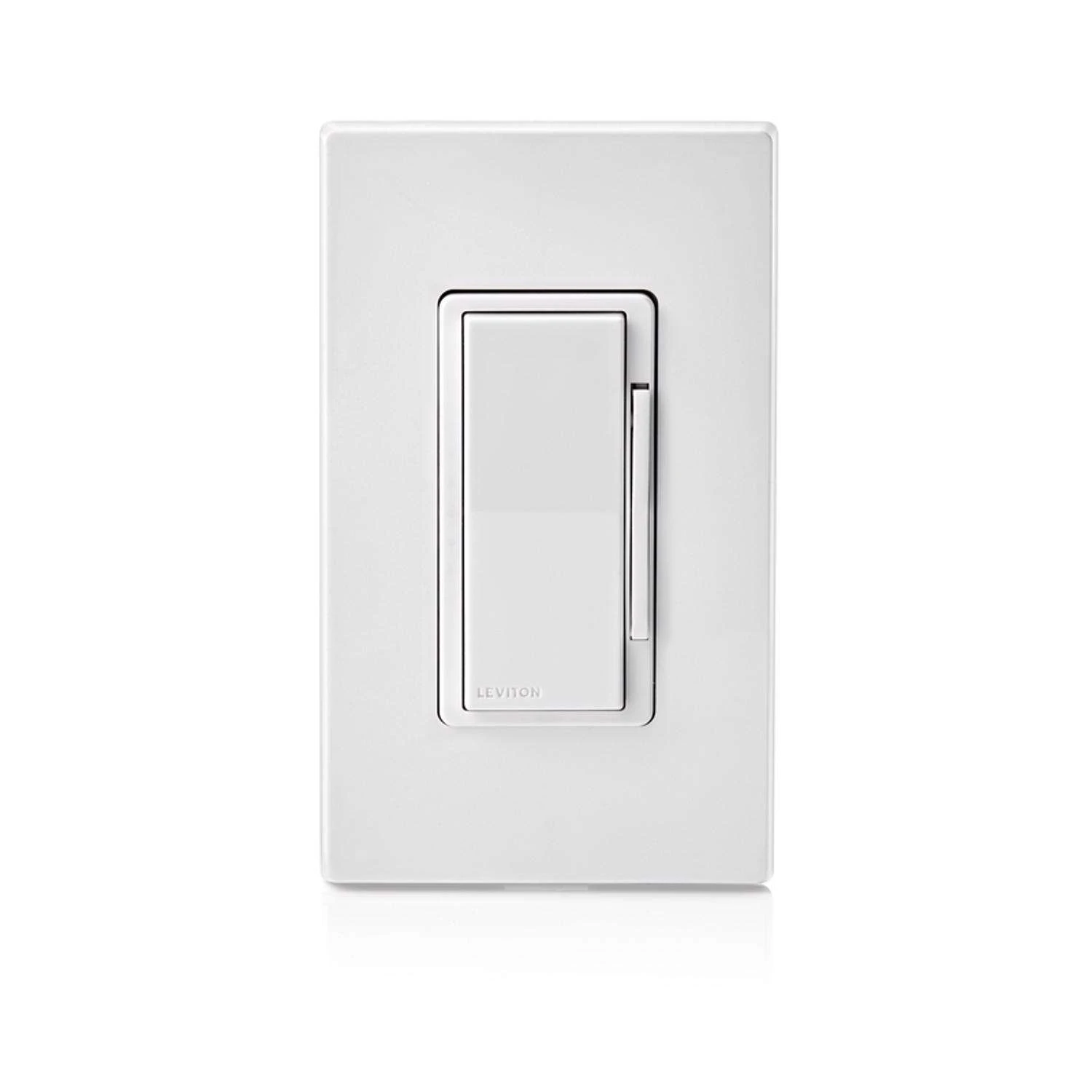 Leviton Decora White 600 W Toggle Smart-Enabled Dimmer Switch 1 Pk