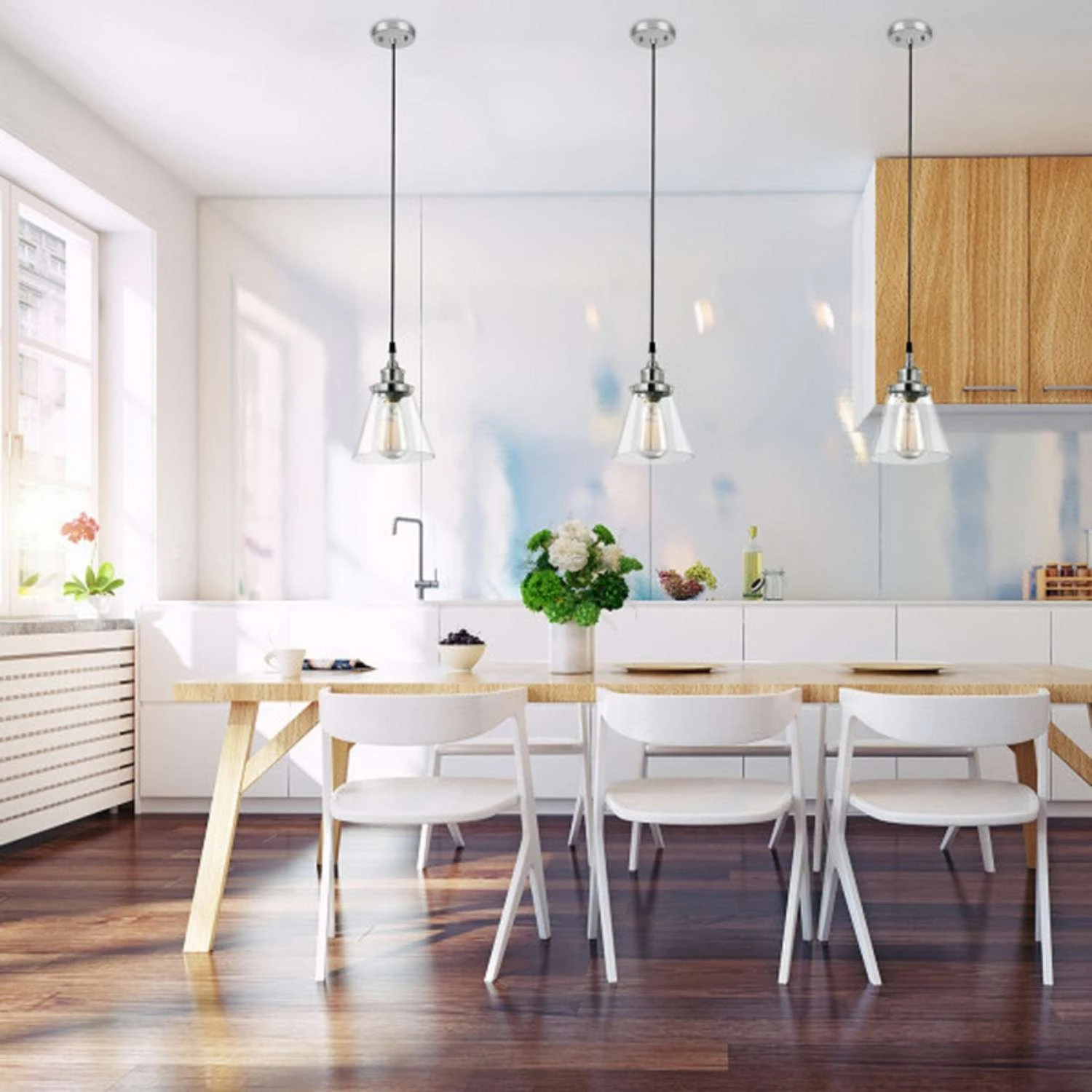 Globe Electric Parker Chrome Clear 1 Lights Pendant Light - Image 4