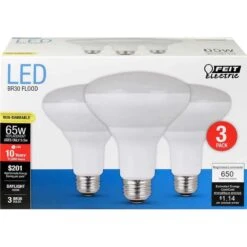 Feit LED BR30 E26 (Medium) LED Bulb Daylight 60 Watt Equivalence 3 Pk