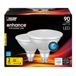 Feit Enhance PAR38 E26 (Medium) LED Bulb Bright White 90 Watt Equivalence 2 Pk