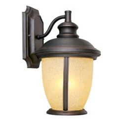 Design House Oil Rubbed Bronze Bronze Incandescent Outdoor Wall Fixture
