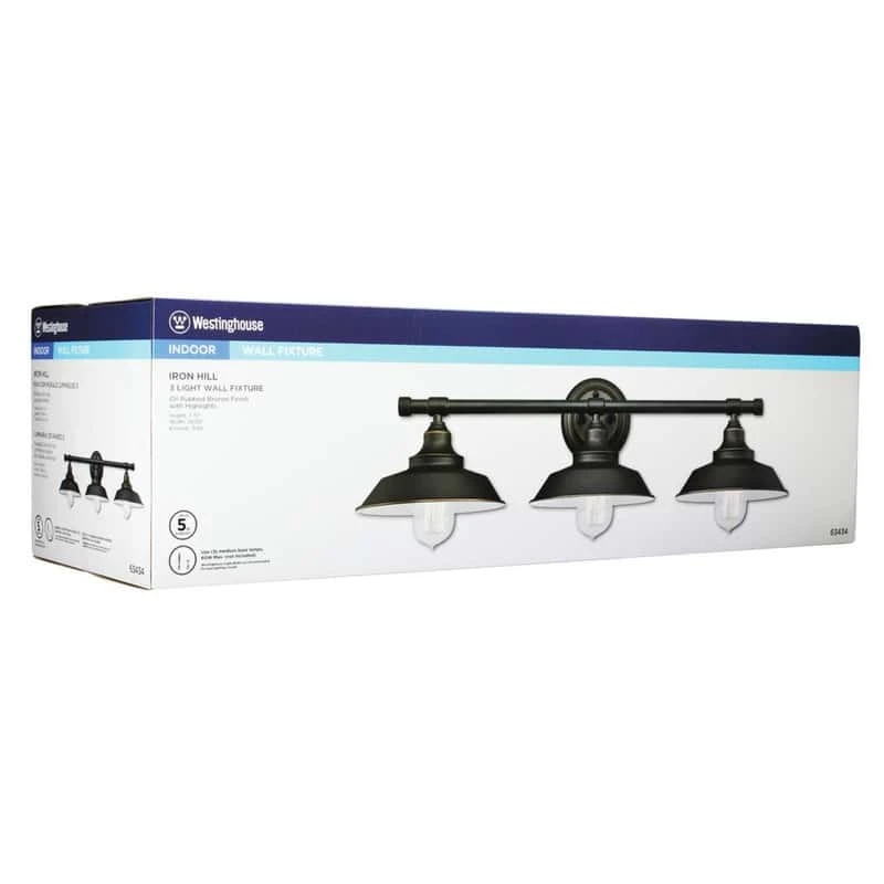 Westinghouse 3-Light Oil Rubbed Bronze Wall Sconce - Image 2