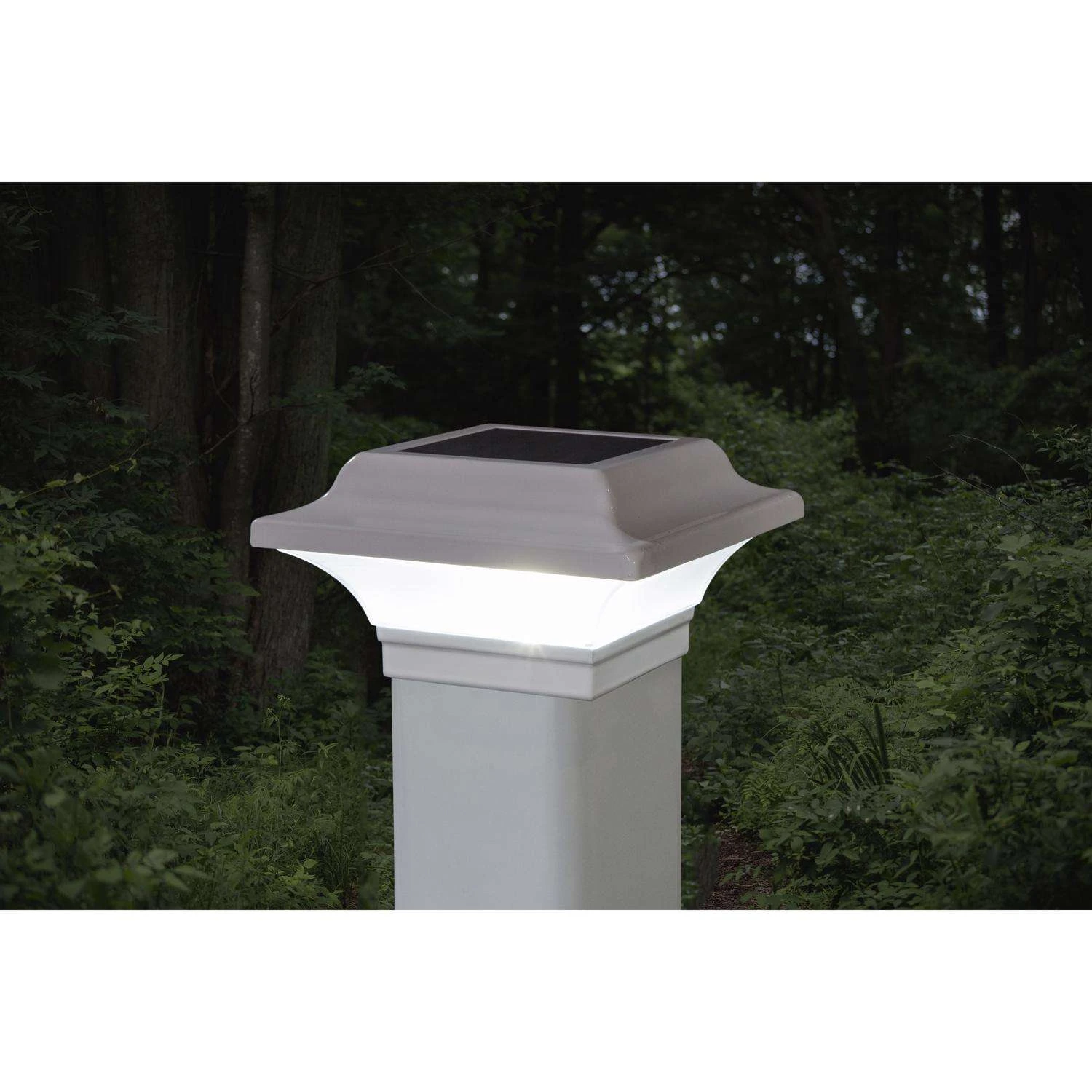 Classy Caps White Solar Powered 0.28 W LED Post Cap Light 2 Pk - Image 3