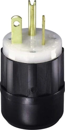 Leviton Industrial Nylon Ground/Straight Blade Plug 5-20P 18-10 AWG 2 Pole 3 Wire