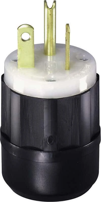 Leviton Industrial Nylon Ground/Straight Blade Plug 5-20P 18-10 AWG 2 Pole 3 Wire