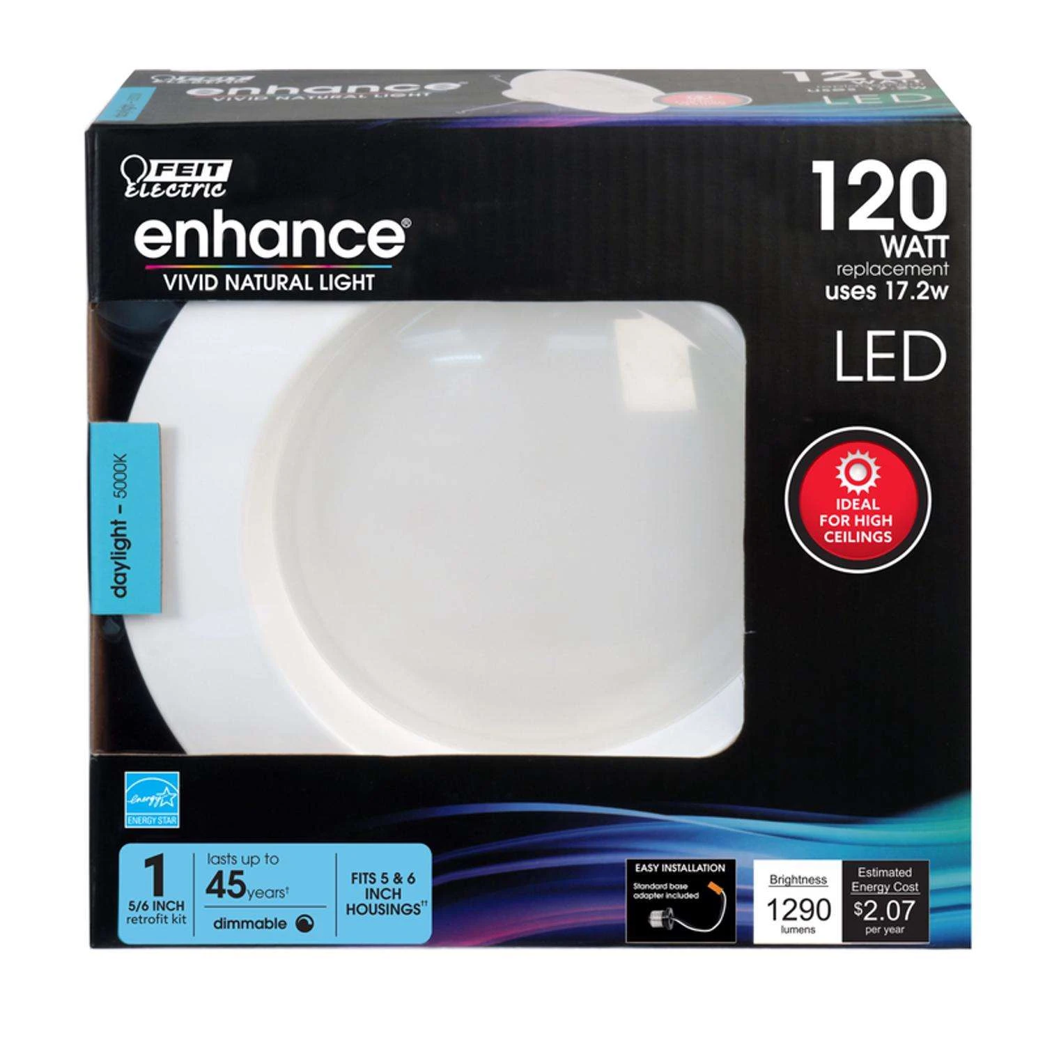 Feit Enhance White 5-6 In. W LED Dimmable Recessed Downlight 17.2 W
