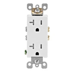 Leviton Decora 20 Amps 125 V Duplex White Outlet 5-20R 10 Pk