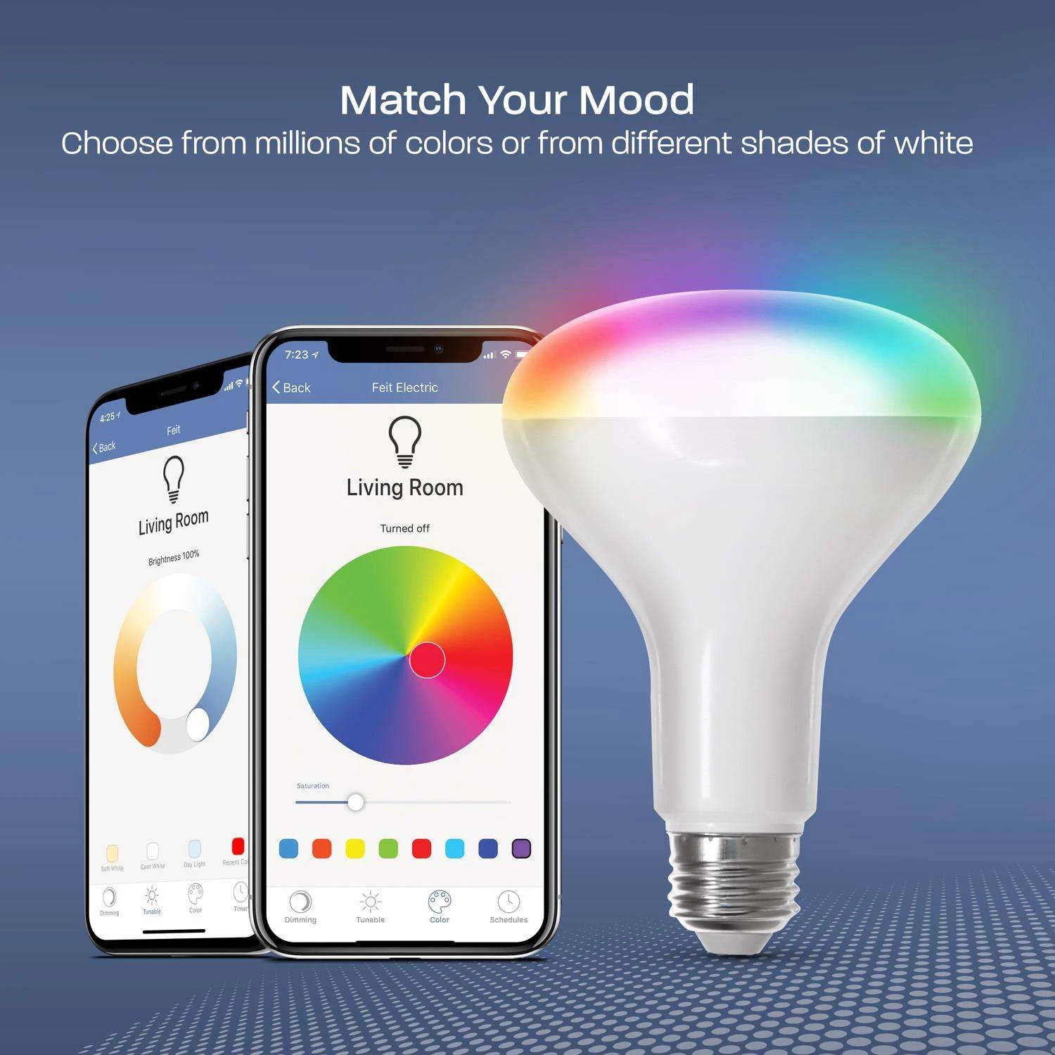 Feit Smart Home BR30 E26 (Medium) Smart-Enabled LED Bulb Color Changing 65 Watt Equivalence 1 Pk - Image 7