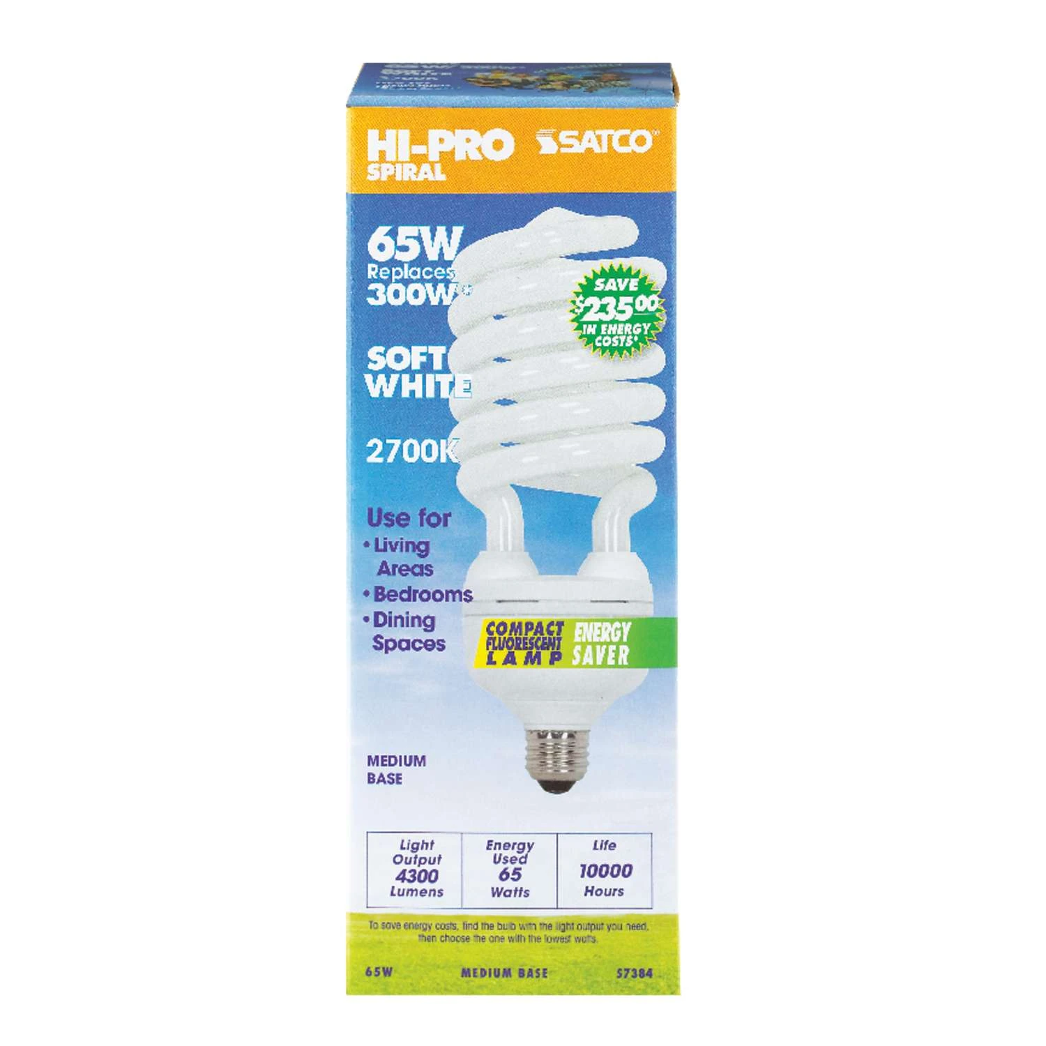Satco HI-PRO 65 W T5 3.53 In. D X 9.44 In. L CFL Bulb Soft White Specialty 2700 K 1 Pk
