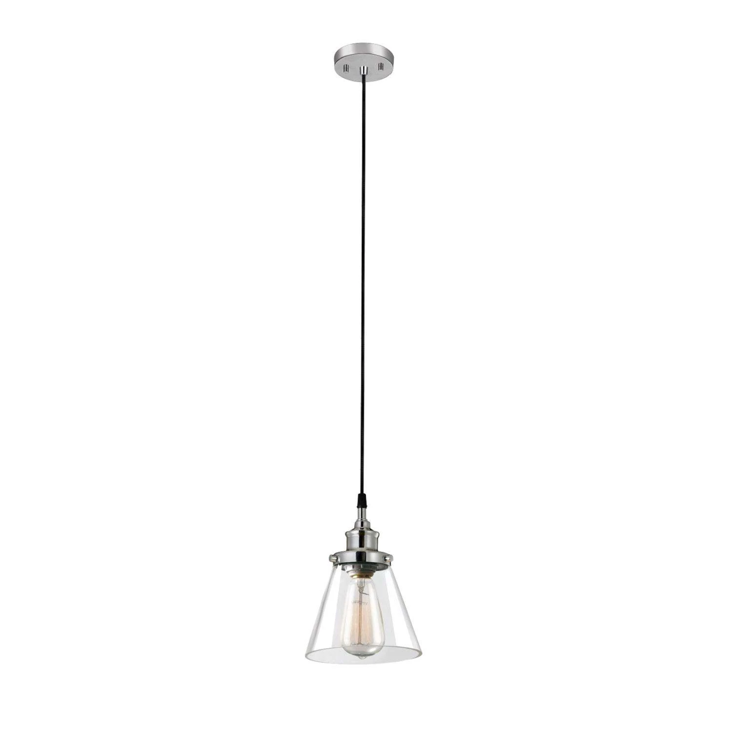 Globe Electric Parker Chrome Metallic 1 Lights Pendant Light