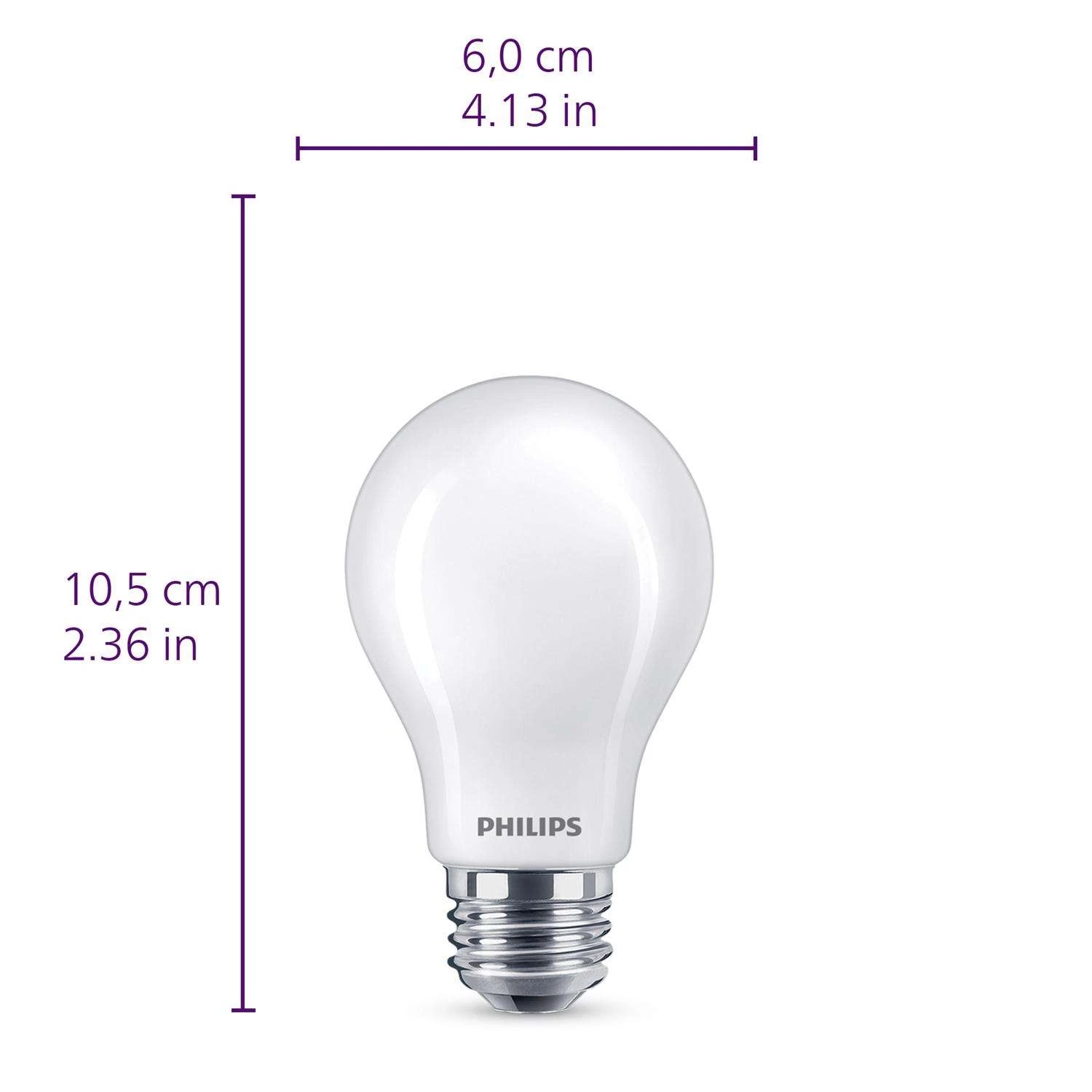 Philips Ultra Definition A19 E26 (Medium) LED Bulb Soft White 60 Watt Equivalence 4 Pk - Image 3