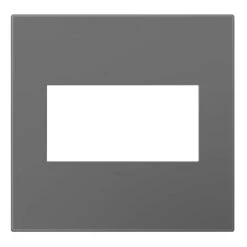 Legrand Adorne Magnesium 2 Gang Polycarbonate Toggle Screwless Wall Plate 1 Each