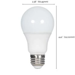 Satco A19 E26 (Medium) LED Bulb Cool White 60 Watt Equivalence 100 Pk