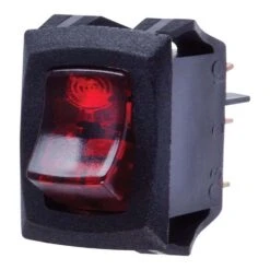 Jandorf 16 Amps Single Pole Rocker Appliance Switch Black/Red 1 Pk