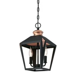 Westinghouse Valley Forge Matte Black 2 Lights Pendant Light