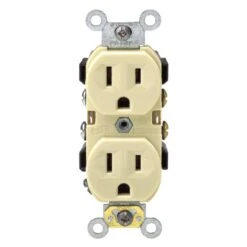 Leviton 15 Amps 125 V Ivory Outlet 5-15R 10 Pk