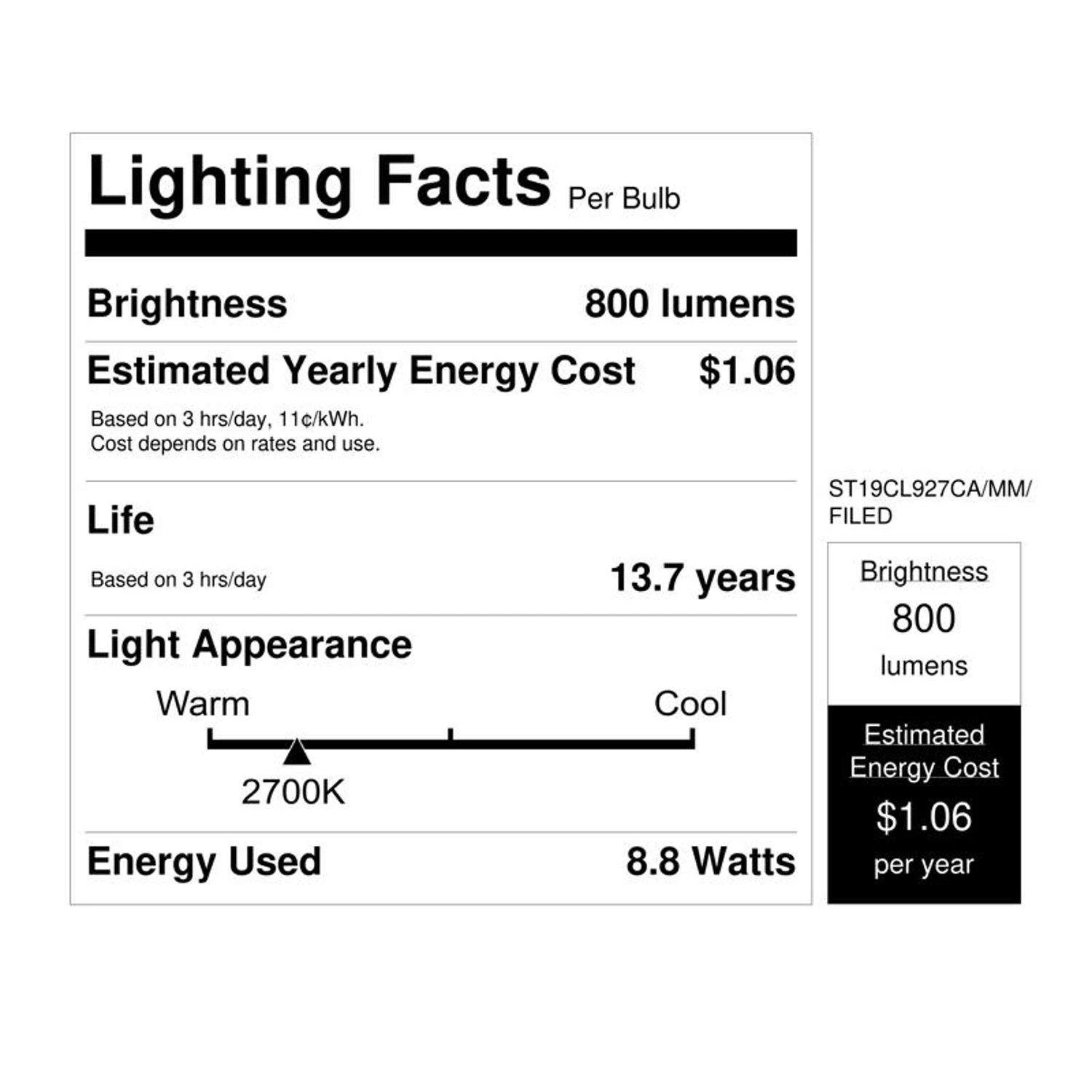 Feit LED Intellibulb ST19 E26 (Medium) LED Motion Activated Bulb Soft White 60 Watt Equivalence 1 Pk - Image 10
