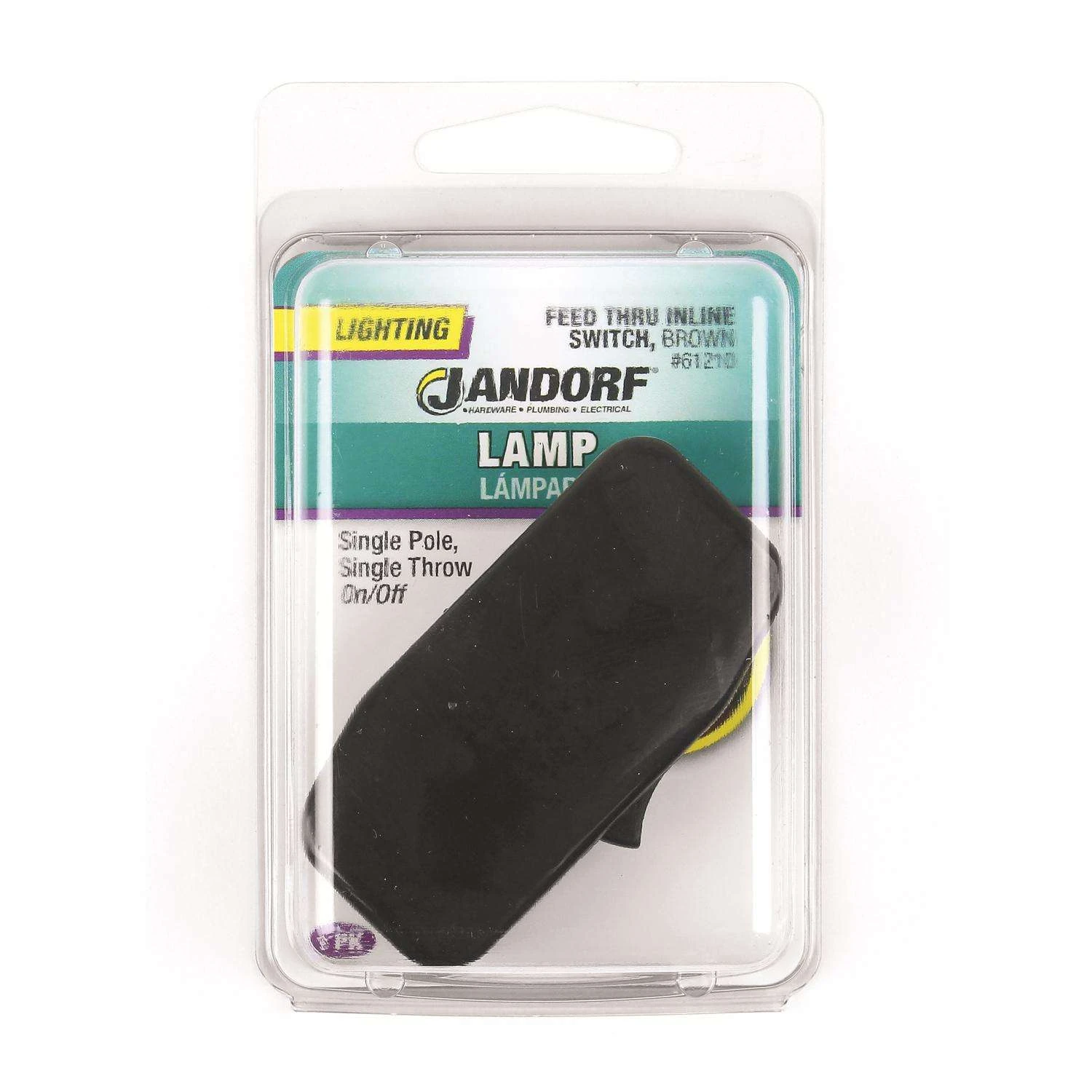 Jandorf 3 Amps Single Pole Feed Through Appliance Switch Brown 1 Pk - Image 2