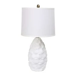 All The Rages Elegant Designs 27.25 In. White Table Lamp
