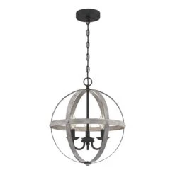 Westinghouse Stella Mira Antique Ash Gray 3 Lights Chandelier