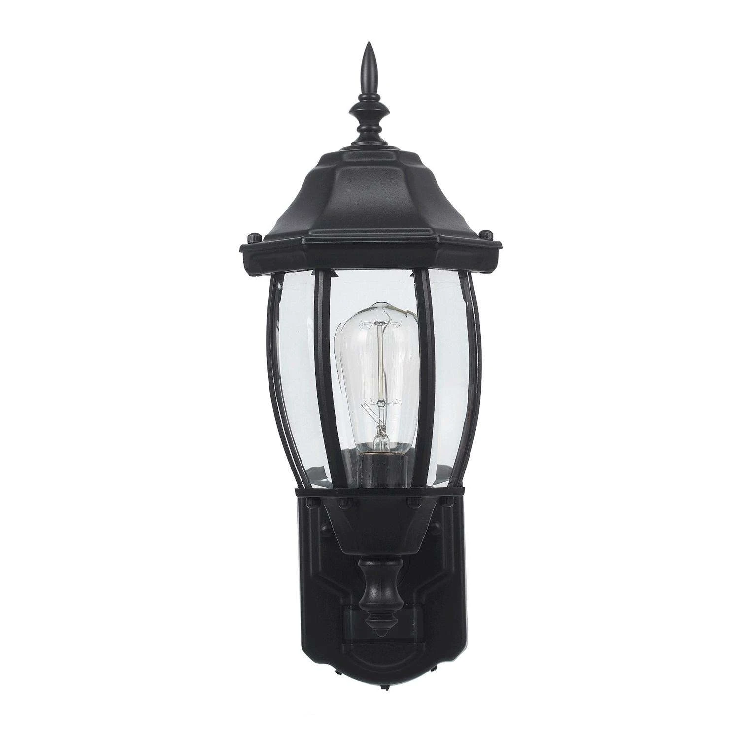 Globe Electric Ashford Matte Black Motion-Sensing LED Wall Lantern - Image 2