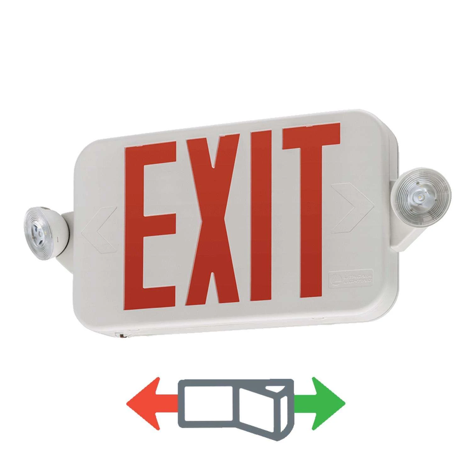 Lithonia Lighting Switch Hardwired LED White Exit Sign And Emergency Light - Image 5