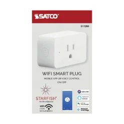 Satco Starfish Commercial And Residential Copper/Plastic Outlet Adapter WiFi-Smart Plug-in Non-NEMA