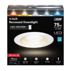 Feit Enhance Frost White 5.1 In. W Aluminum LED Dimmable Recessed Downlight 8.6 W
