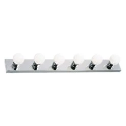 Design House Polished Chrome 6 Lights Vanity Light Surface