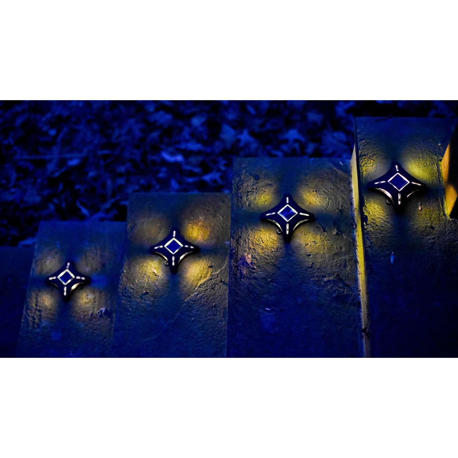 Maxsa Ninja Stars Gloss Solar Powered 1 W LED Deck Light 4 Pk - Image 4