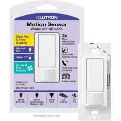 Lutron 5 Amps Single Pole Sensor Alarm/Sensor Switch White 1 Pk