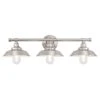 Westinghouse Iron Hill Brushed Nickel Silver 3 Lights LED Vanity Light Wall Mount