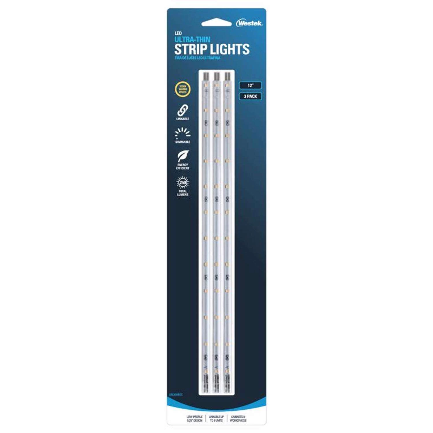 Amerelle 12 In. L White Plug-In LED Strip Light - Image 2