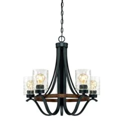 Westinghouse Barnwell Matte Black 5 Lights Chandelier