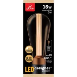 Globe Electric Designer Synergy ST64 E26 (Medium) LED Bulb Cool White 15 Watt Equivalence 1 Pk