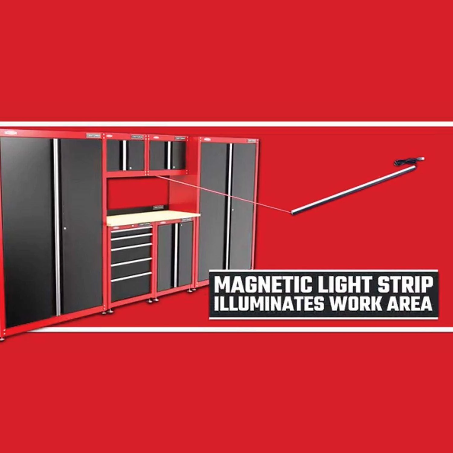 Craftsman Magnetic 25 In. L Black Plug-In LED Strip Light 300 Lm - Image 2