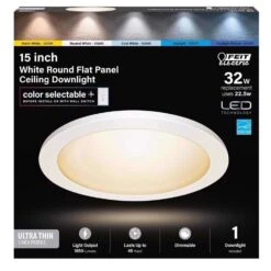Feit EDGELIT 1 In. H X 15 In. W X 15 In. L White LED Flat Panel Light Fixture