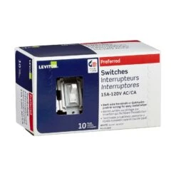 Leviton 15 Amps Toggle AC Quiet Switch White 10 Pk